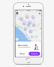 Lyft Scooter Riding App, HD Png Download, Free Download
