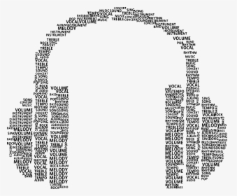 Typography Head Phone Png, Transparent Png, Free Download