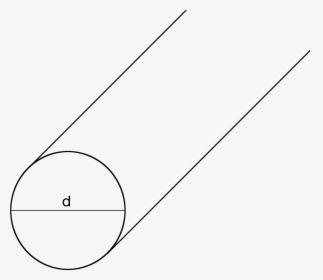 Drawing Of A Pipe Showing The Diameter And Length - Pipe Volume Calculator, HD Png Download, Free Download