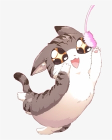 #anime #cat #love #cute #kawaii #happy #manga #chibi - Cute Anime Cat, HD Png Download, Free Download