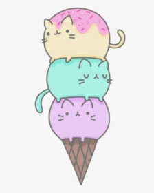 Transparent Pusheen Cat Png - Cute Ice Cream Cat, Png Download, Free Download