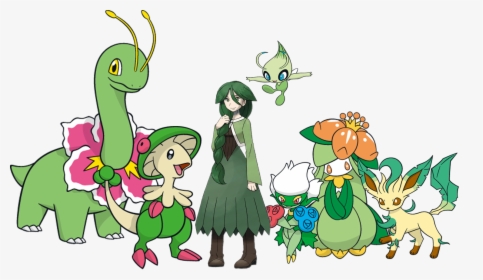 Pokémon Types Pokémon Trainer - Grass Pokemon Team, HD Png Download, Free Download
