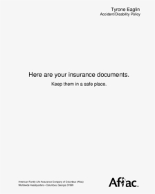 Pdf - Aflac - Aflac, HD Png Download, Free Download