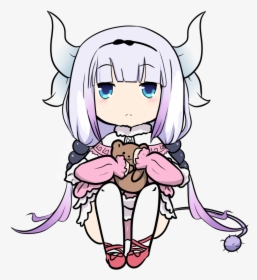 Kanna Cuddling A Bear - Cartoon, HD Png Download, Free Download