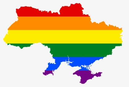 Lgbt Flag Map Of Ukraine - Ukraine Ssr Flag Map, HD Png Download, Free Download