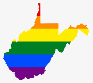 Lgbt Flag Map Of West Virginia - West Virginia State, HD Png Download, Free Download
