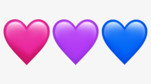 Bi Flag Hearts 💗💜💙 - Aesthetic Bisexual Flag, HD Png Download, Free Download