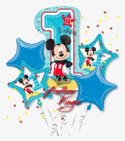 1st Birthday Mickey Bouquet - Mickeys 1st Birthday Balloons, HD Png Download, Free Download