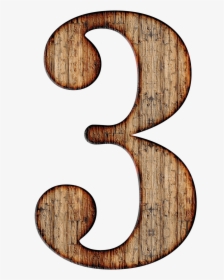 Wooden Number - Number 3 Numerology, HD Png Download, Free Download