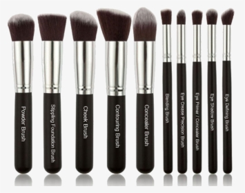 Premium Synthetic Kabuki Cosmetic Makeup Brush Set - Elf Black Brush Set, HD Png Download, Free Download
