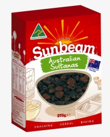 Sunbeam Raisins 375g , Png Download - Sunbeam Australian Natural Sultanas, Transparent Png, Free Download