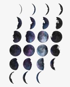Transparent Moon Phases Clipart - Moon Phases Watercolor Tattoo, HD Png Download, Free Download