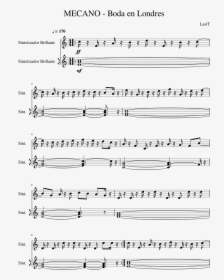 Boda En Londres Sheet Music Composed By Lastt 1 Of - Sign Flow Piano, HD Png Download, Free Download