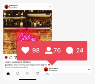 Grow Your Intagram Account With Sobista - Instagram Mockup 2019 Iphone, HD Png Download, Free Download
