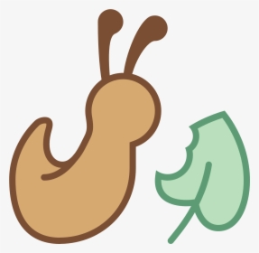 This Icon Is Depicting A Slug Next To A Leaf With A - Transparent Background Snail Clipart, HD Png Download, Free Download