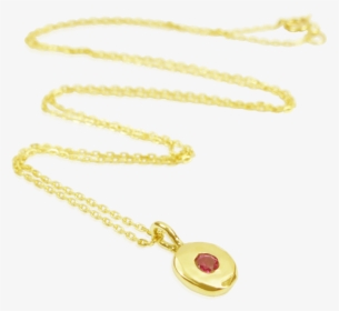 Ruby And Gold Nugget Pendant , Png Download - Chain, Transparent Png, Free Download