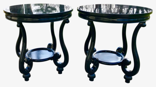 Mid Century Modern Black Lacquered Whimsical End Tables - End Table, HD Png Download, Free Download