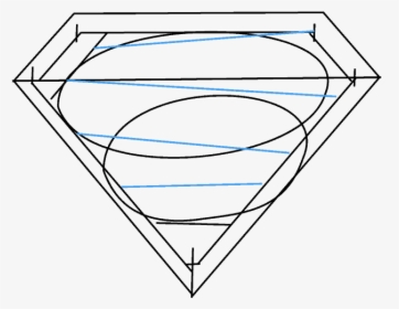 How To Draw Superman Logo - Draw Superman Logo Step By Step, HD Png Download, Free Download