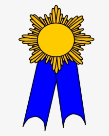 Prize Ribbon Blue And Gold - Girl Scout Gold Award Clipart, HD Png Download, Free Download