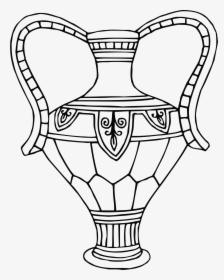 Vase 12 Line Drawing Clip Arts - Vase Art Drawing, HD Png Download, Free Download