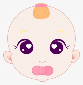 Baby Girl - Baby Cartoon Face Png, Transparent Png, Free Download