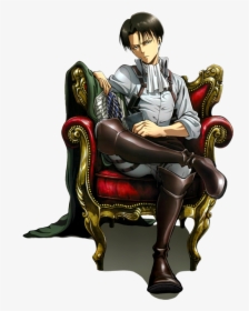 Captain Levi - Attack On Titan Levi On Chair, HD Png Download, Free Download