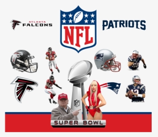 Superbowl 2017 Visual Composition - Nfl Los Angeles Rams Vs New England Patriots, HD Png Download, Free Download