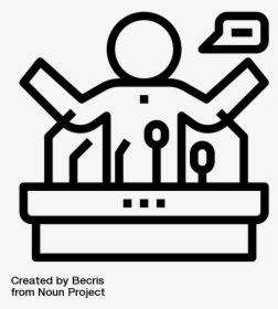 Public Speaking By Becris From The Noun Project - Public Speaking Speaker Icon Png, Transparent Png, Free Download