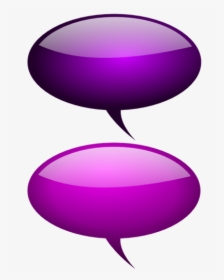 Purple Speech Bubbles With Reflections Vector Drawing - Purple Speech Bubble Png, Transparent Png, Free Download