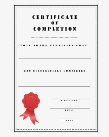 Microsoft Certificate Templates - Certificate Of Completion, HD Png Download, Free Download