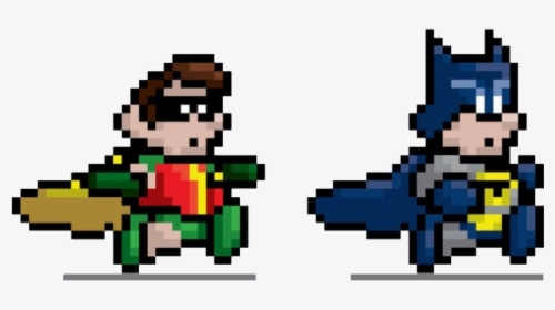 Batman And Robin Pixel Art - 8 Bit Batman Gif, HD Png Download, Free Download