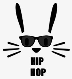 Diy Hip Hop Bunny Shirt - Bunny With Glasses Svg, HD Png Download, Free Download