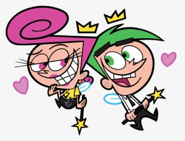 The Fairly Oddparents Wanda And Cosmo In Love - Wanda And Cosmo Fairly Odd Parents, HD Png Download, Free Download