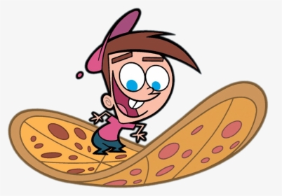 The Flying Oddparents Timmy Turner On A Flying Pizza - Fairly Oddparents Cosmo And Wanda, HD Png Download, Free Download