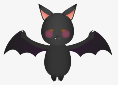 Whiskers Bat Cat Clip Art - Cartoon, HD Png Download, Free Download