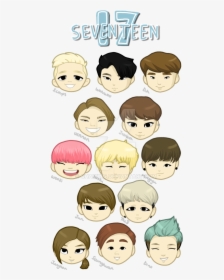 Chibi Seventeen Kpop, HD Png Download, Free Download