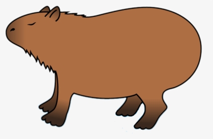 Transparent Capybara Clipart - Capybara Cartoon Transparent, HD Png Download, Free Download