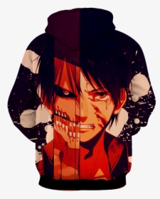 Attack On Titan 3d Printed Eren Fight Hoodie"  Class= - Attack On Titan Eren Profile, HD Png Download, Free Download