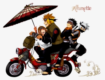 Naruto, Kakashi, And Obito Image - Minato Obito Kakashi Rin, HD Png Download, Free Download