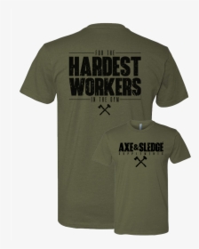 Axe & Sledge Tee // Black On Green"  Class="lazyload - Active Shirt, HD Png Download, Free Download