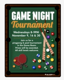 Game Night Flyer - Pool, HD Png Download, Free Download