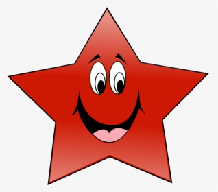 Estrela Do Pt Sorindo - Happy Red Star Clipart, HD Png Download, Free Download