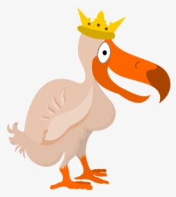 Stupid, Beak, Head, Dodo, Bird, Disappeared Bird - Dodo Bird With A Crown, HD Png Download, Free Download