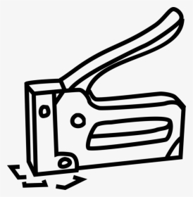 Vector Illustration Of Staple Gun Or Powered Stapler - Staple Gun Clip Art, HD Png Download, Free Download