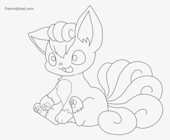 Pokemon Vulpix Printable Coloring Pages, HD Png Download, Free Download