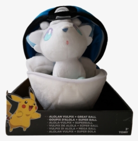 Tomy Pokemon Clip N Carry Pokeball Alolan Vulpix & - Stuffed Toy, HD Png Download, Free Download