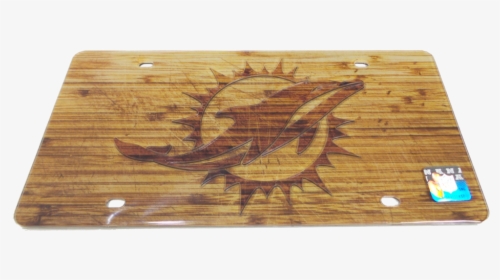 Miami Dolphins Front License Plate Tag - Plywood, HD Png Download, Free Download