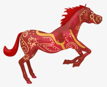 Horse Carousel 3d Model Obj Fbx Ma Mb Mtl - 3d Horse Logo Png, Transparent Png, Free Download