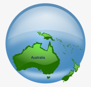 Transparent Collaboration Clipart - World With Australia Cartoon, HD Png Download, Free Download