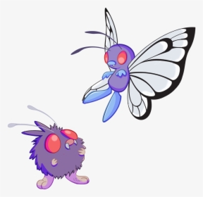 Pokemon Venonat And Butterfree, HD Png Download, Free Download
